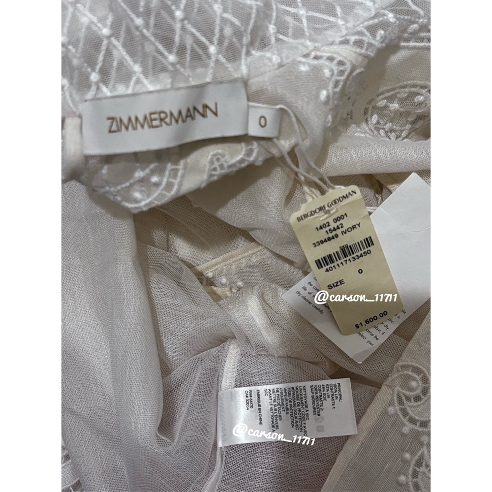 NWT Zimmermann Brightside Embroidered Knot Relaxed Fit AU0 - Picture 9 of 12